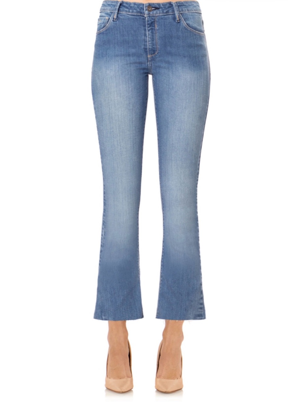 Morrison The Starlet Mid-Rise Boot Cropped  Jeans, Size 29, Color Blue